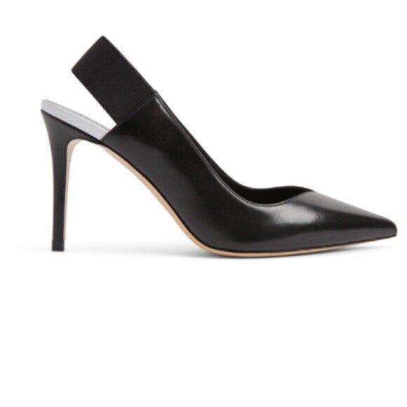 M. Gemi Black Slingback Heels - Picture 1 of 12
